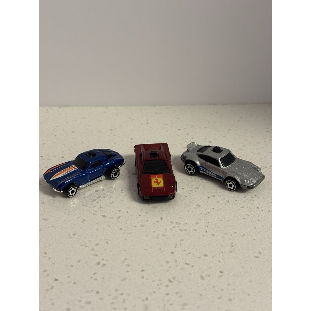 Vintage 1970s Hot Wheels Ferrari Corvette Porsche Lot Of 3